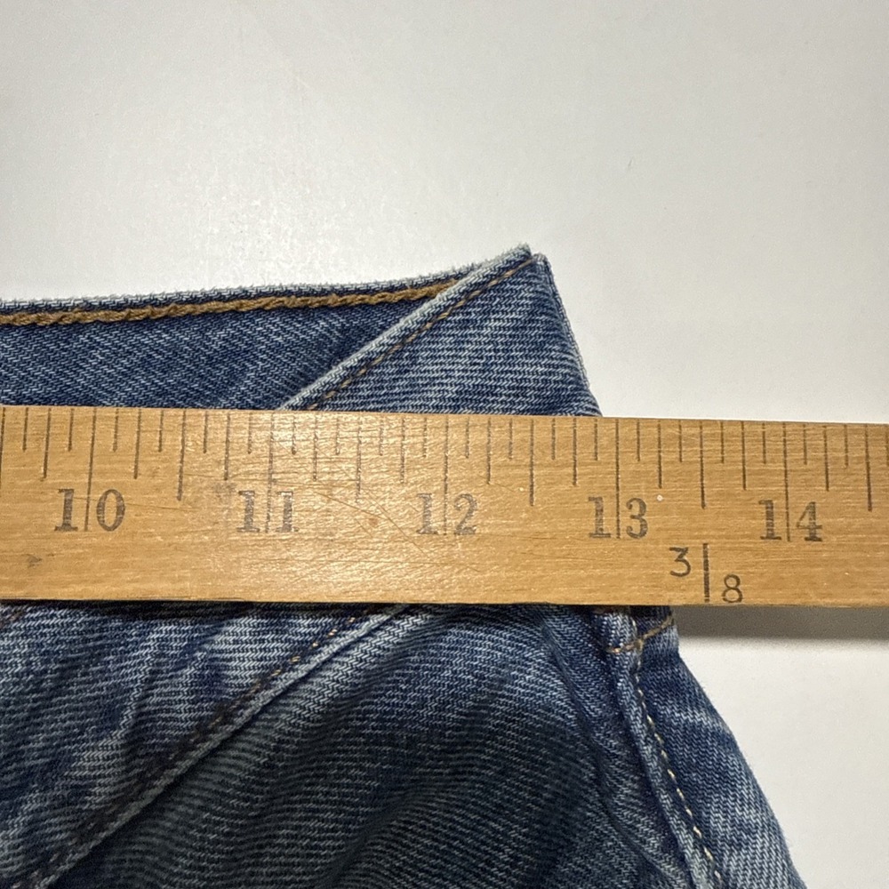 Levi's Premium Womens Distressed 90's 501 Blue Jeans Size 25x30 Button Fly - Picture 9 of 11